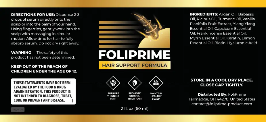 foliprime product label