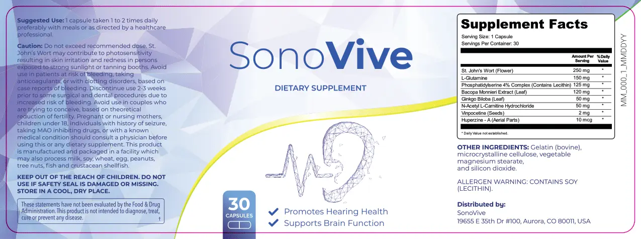 sonovive review label