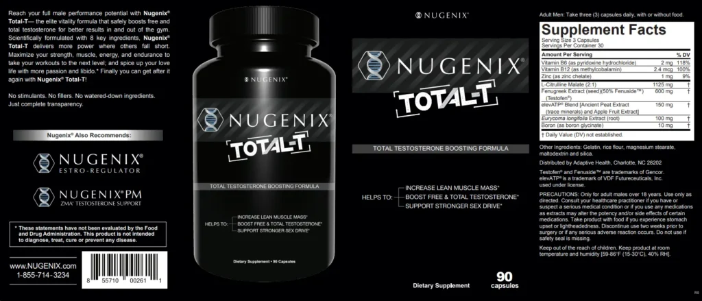 nugenix total t label