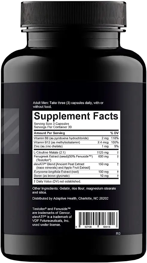 nugenix total t label bottle